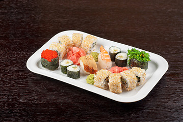 Image showing sushi set