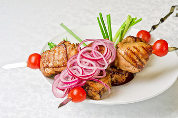 Image showing Grilled kebab meat