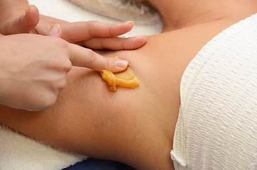 Image showing sugaring epilation