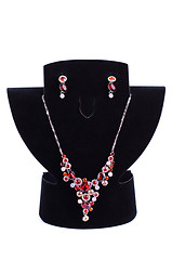 Image showing necklace with pendants and earrings