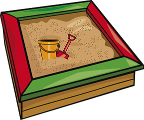 Image showing sandbox with toys