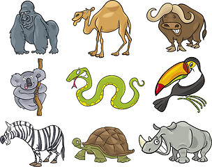 Image showing cartoon animals set