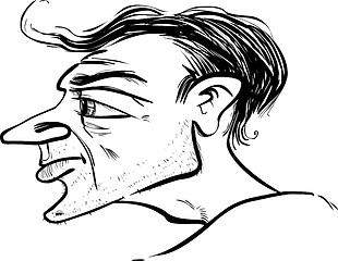 Image showing man profile caricature
