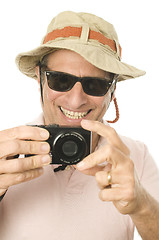 Image showing middle age senior tourist male