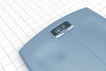 Image showing Weight scale with word HELP