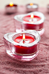 Image showing Valentine candles