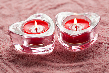 Image showing Valentine candles