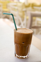 Image showing Frappe on a cafe table