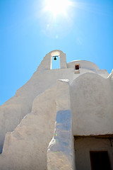 Image showing Church bells in Mykonos, Greece