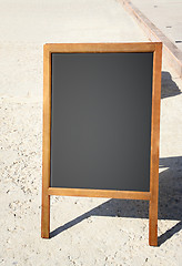 Image showing Restaurant menu chalkboard 