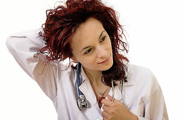 Image showing Doctor with stethoscope 