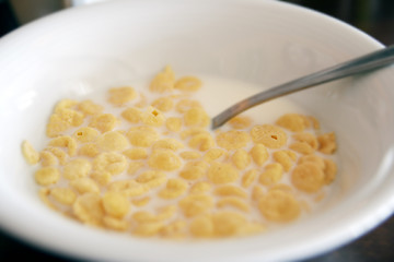 Image showing Milk and cornflakes