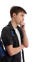 Image showing Thinking contemplative student