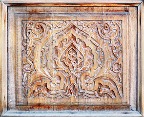 Image showing Traditional ornament on wood products