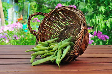 Image showing asparagus in a wicker 