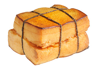 Image showing Piece of smoked bacon