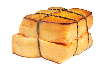 Image showing Piece of smoked bacon