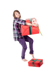 Image showing Teenager girl in studio