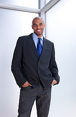 Image showing Good-looking smiling businessman