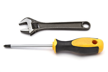 Image showing Screwdriver and wrench 