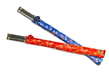 Image showing Two set of chopsticks