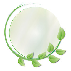 Image showing circle of green leaves