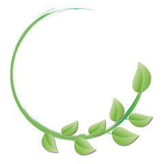 Image showing circle of green leaves