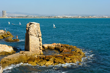 Image showing Remains of fortress walls of the Acre