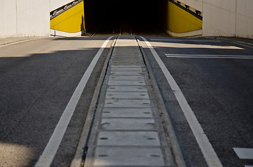 Image showing Two way road tunnel