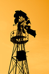 Image showing Old Farm Windmill