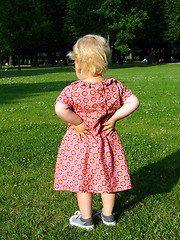 Image showing Baby girl in the park
