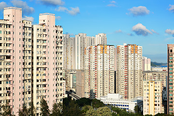 Image showing Hong Kong crowded building