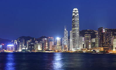 Image showing Hong Kong skyline at night