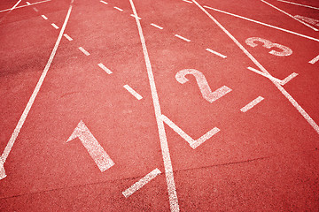 Image showing Running track for athletes