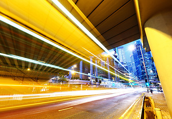 Image showing futuristic urban city night traffic
