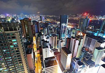 Image showing Hong Kong downtown at night