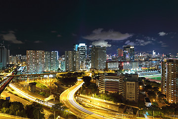 Image showing Hong Kong downtown at night