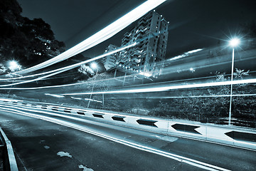 Image showing traffic at city at night