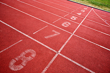 Image showing lanes of running track