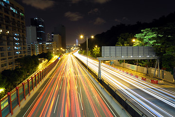 Image showing Highway at night