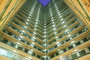 Image showing apartment building block at night