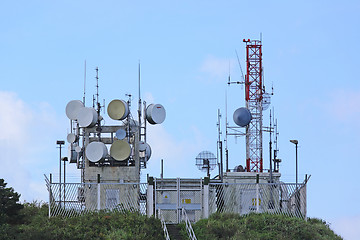 Image showing radio transmitter antenna station