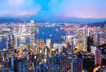 Image showing Hong Kong at night