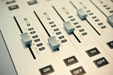 Image showing audio mixing console