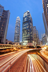 Image showing traffic in city at night