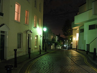 Image showing Dark city street