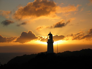 Image showing Lighthouse sunset