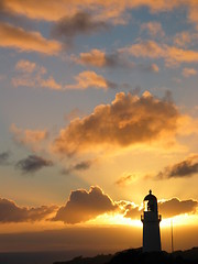 Image showing Lighthouse sunset