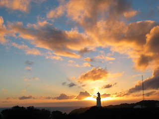 Image showing Lighthouse sunset