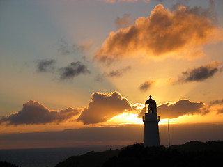 Image showing Lighthouse sunset